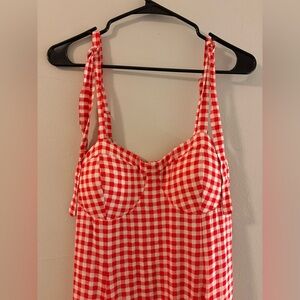 Red and White Gingham Dress XL - Lily Rose